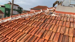 Limpeza de telhados com escovagem manual delicada